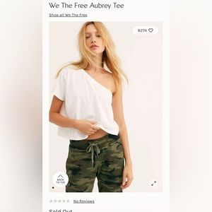 Free People one sleeve tee